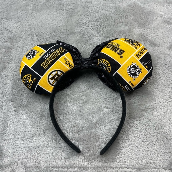 Disney Boston Bruins NHL Sequin Ears Headband Adult Size - Picture 6 of 6